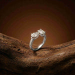 2.1Ct Moissanite Marquise & Emerald Cut Ring