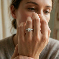 2.32Ct Moissanite Vintage Princess Cut Ring