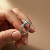 2.32Ct Moissanite Vintage Princess Cut Ring