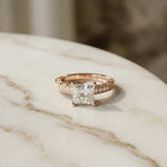 2.32Ct Moissanite Vintage Princess Cut Ring