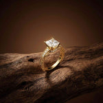 2.32Ct Moissanite Vintage Princess Cut Ring