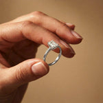 1.30Ct Moissanite Radiant Cut Gold Solitaire Ring