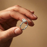 1.30Ct Moissanite Radiant Cut Gold Solitaire Ring