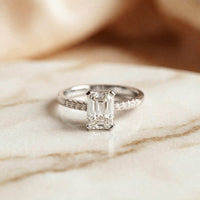 1.30Ct Moissanite Radiant Cut Gold Solitaire Ring