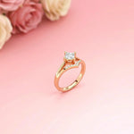 0.44Ct Moissanite Geometric Princess Chevron Ring
