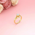 0.44Ct Moissanite Geometric Princess Chevron Ring
