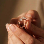 1Ct Moissanite Dual Princess Twist Ring