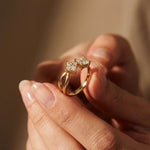 1Ct Moissanite Dual Princess Twist Ring