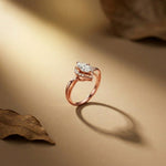 0.88Ct Moissanite Marquise Halo Elegance Ring