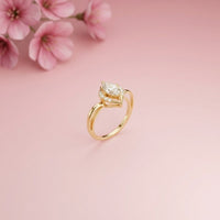0.88Ct Moissanite Marquise Halo Elegance Ring