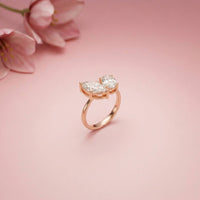 2.03Ct Moissanite Premium Marquise & Oval Ring