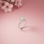 2.99Ct Moissanite Asscher Cut Pave Twist Ring