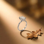 2.95Ct Moissanite Emerald Cut Pave Twist Ring