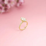 2.53Ct Moissanite Solitaire Pave Twist Ring