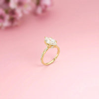 2.53Ct Moissanite Solitaire Pave Twist Ring