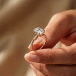 2.75Ct Moissanite Oval Solitaire Pavé Ring