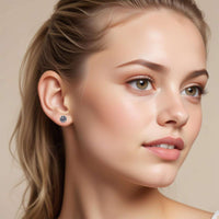 Round Moissanite Prong Stud Earrings