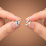 0.10Ct Moissanite Hollow Star Stud Earrings