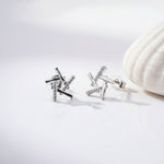 0.10Ct Moissanite Hollow Star Stud Earrings