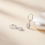 0.25Ct Moissanite Hollow Waterdrop Earrings