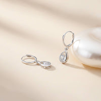 0.25Ct Moissanite Hollow Waterdrop Earrings