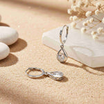 0.25Ct Moissanite Hollow Waterdrop Earrings