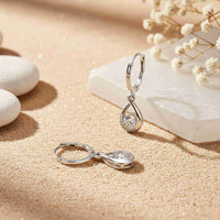 0.25Ct Moissanite Hollow Waterdrop Earrings