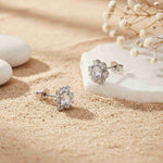 2.75Ct Moissanite Mini Flower Stud Earrings