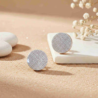 Golden Moissanite Bold Hip-Hop Stud Earrings