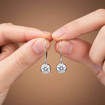 1.50Ct Moissanite Bezel Set Drop Earrings