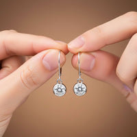 1.50Ct Moissanite Bezel Set Drop Earrings