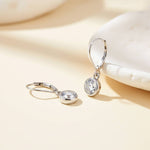 1.50Ct Moissanite Bezel Set Drop Earrings