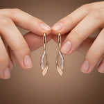 Golden Moissanite Vintage Long Dangle Earrings