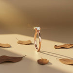 Silver Oval and Pear Moissanite Trilogy Ring