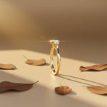 Silver Oval and Pear Moissanite Trilogy Ring