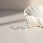 Silver Moissanite Millenia Drop Dangle