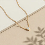 0.74Ct Moissanite Trillion Cut Bezel Set Pendant Gold