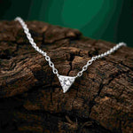 0.74Ct Moissanite Trillion Cut Bezel Set Pendant White