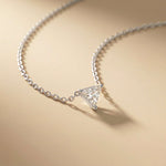 0.74Ct Moissanite Trillion Cut Bezel Set Pendant White