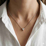0.74Ct Moissanite Trillion Cut Bezel Set Pendant White