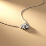 0.60Ct Moissanite Hexagon Geometric Pendant White