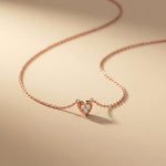 0.36Ct Moissanite Classic Heart Trio Pendant Rose Gold