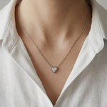 0.36Ct Moissanite Classic Heart Trio Pendant White