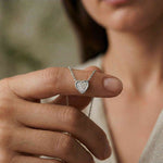 0.36Ct Moissanite Classic Heart Trio Pendant White