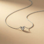 0.36Ct Moissanite Classic Heart Trio Pendant White