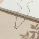 0.17Ct Moissanite Celestial Starburst Pendant White