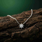0.17Ct Moissanite Celestial Starburst Pendant White