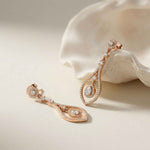 1.29Ct Moissanite Elegant Teardrop Dangle Earrings