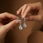 1.42Ct Moissanite Vintage Halo Drop Earrings White