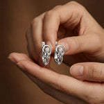 0.18Ct Moissanite Modern Orbit Hoop Earrings White